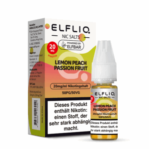 Elf Bar Elfliq Liquid – Lemon Peach Passion Fruit 20mg Nikotin