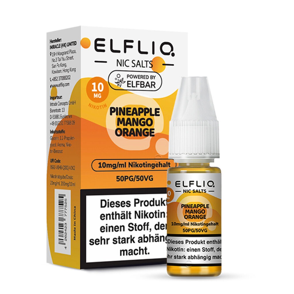 Elf Bar Elfliq Liquid – Pineapple Mango Orange 10mg Nikotin