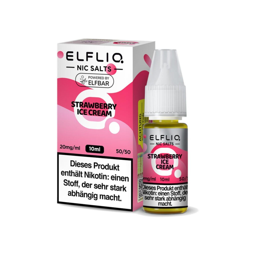 Elf Bar Elfliq Liquid – Strawberry Ice Cream 10mg Nikotin
